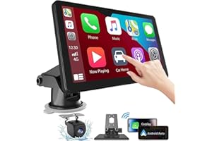 ITDULCET 7 Inch Carplay Screen for Car with Wireless Apple Carplay & Android Auto, GPS Navigation, Backup Camera, Mirror Link, Bluetooth, AUX, FM, Siri, Voice Control for All Vehicles
