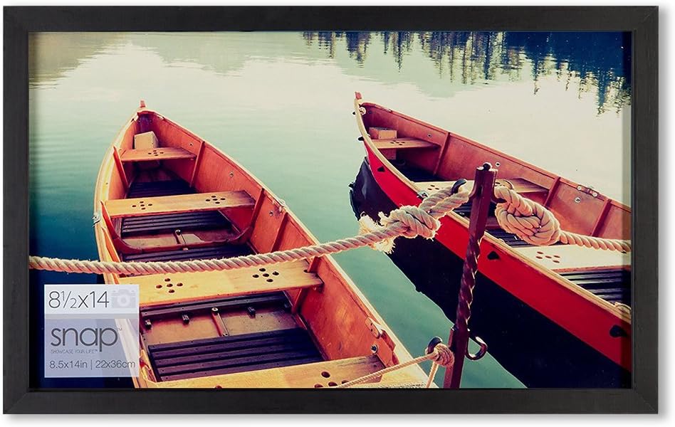 Snap 8.5x14 Black Wood Wall Photo Picture Frame