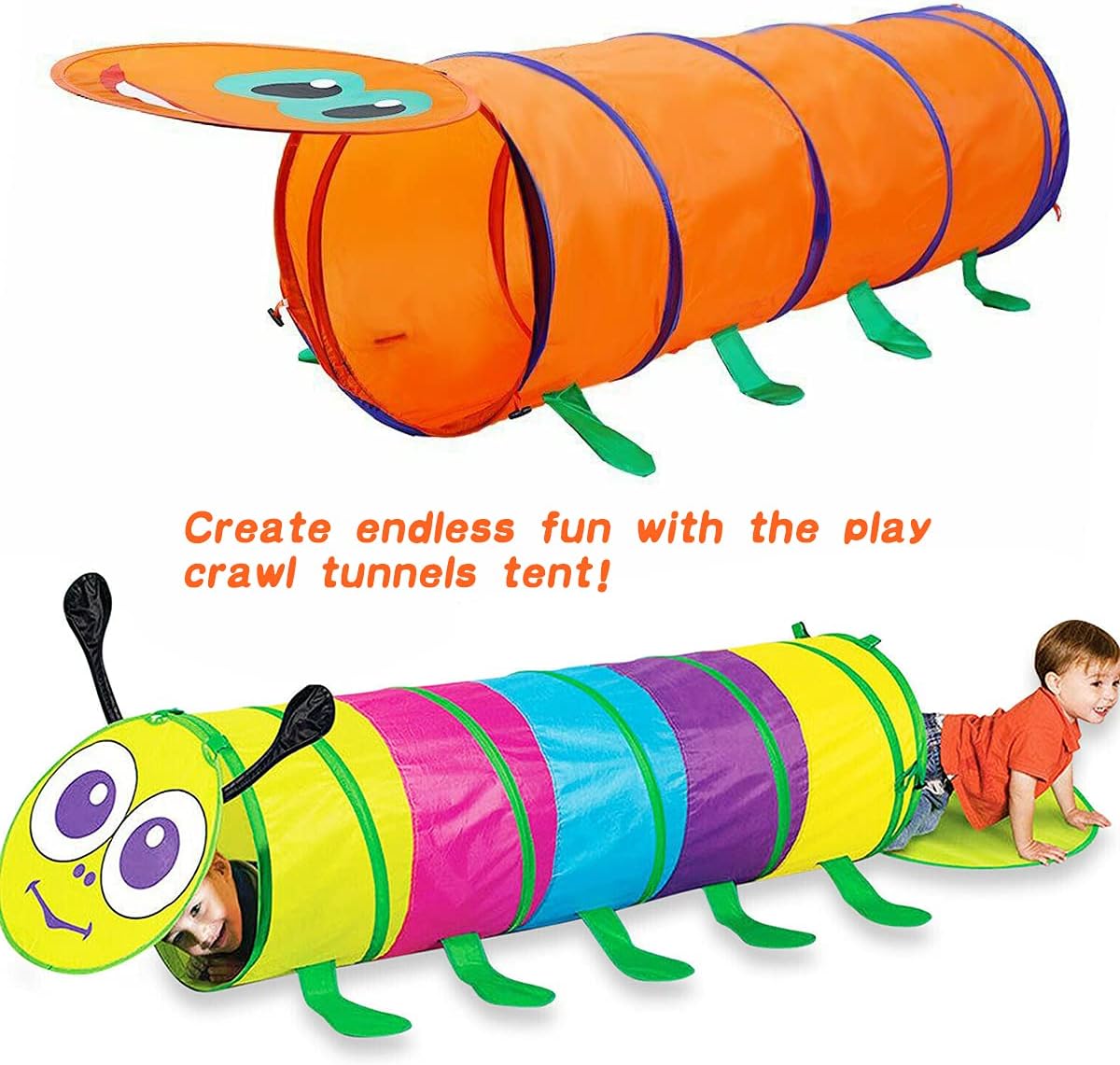easy3uy® Kids Toddler Crawl Tunnel Play Tents Pop Up Tunnel Baby Crawl