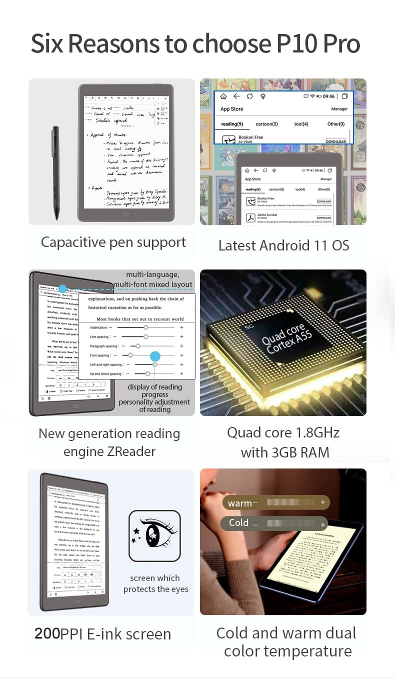 Meebook P10 Pro E-Reader,2022 New 10