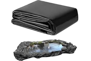 TEZHILE TezhiIe Pond Liner 13 x 17 FT, LDPE Pond Liners for Outdoor Ponds, 20 Mil Thickness, Easy Cutting Fish Pond Liner, Flexible & Durable Pond Liner for Aquaculture, Koi Ponds, Water Garden
