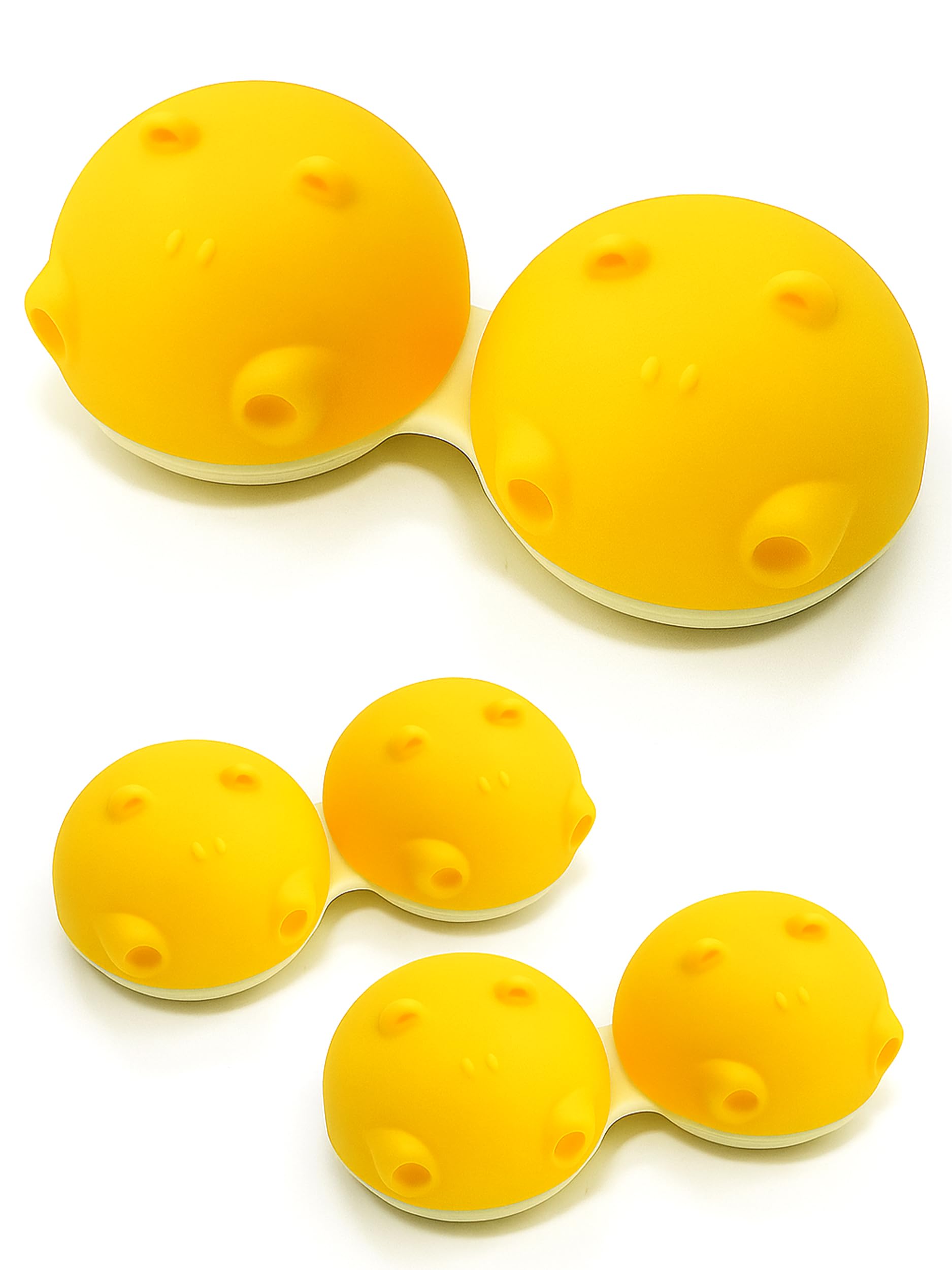 SPORTS WORLD VISION 3PCs Yellow Hippo Fun Contact Lens Case, Distinctive Cute Animal Design Contact Lenses Case Box, Portable, Lightweight, Cute & Fun Travel Storage/Soaking Lens Solution Case