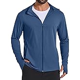 COOFANDY Men's UPF 50+ Sun Protection Lightweight Full Zip Hoodie Jacket Long Sleeve Fishing Hiking Performance Shirt