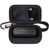 Hard EVA Carry Case Comaptible with Technics EAH-AZ100/EAH-AZ80/EAH-AZ60 Premium Hi-Fi True Wireless Bluetooth Earbuds, Portable Travel Earphone Storage Box (Case Only)