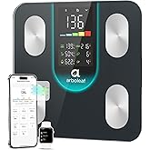 arboleaf Smart Scale for Body Weight and Fat, High-Precision Digital Bathroom Scale with 4-Electrode BIA, 7-in-1 Display for BMI Body Fat Muscle Mass, 14 Metrics in App, Trend Tracking, Max 400lb