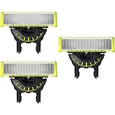 Genuine Philips OneBlade 360 Replacement Blades, For OneBlade Electric Shaver and Trimmer, 3 Pack, Model QP430/60