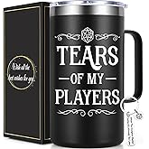 Lifecapido DND Gifts, Tears of My Players 20oz Insulated Coffee Mug with Keychain, Birthday Christmas DnD Gift, Dungeon Master Gifts, Black