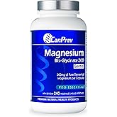 CanPrev Pure Magnesium Bisglycinate 200mg, 240 Vegan Capsules 240-Day Supply - Gentle on the Stomach - Magnesium Bis-glycinat