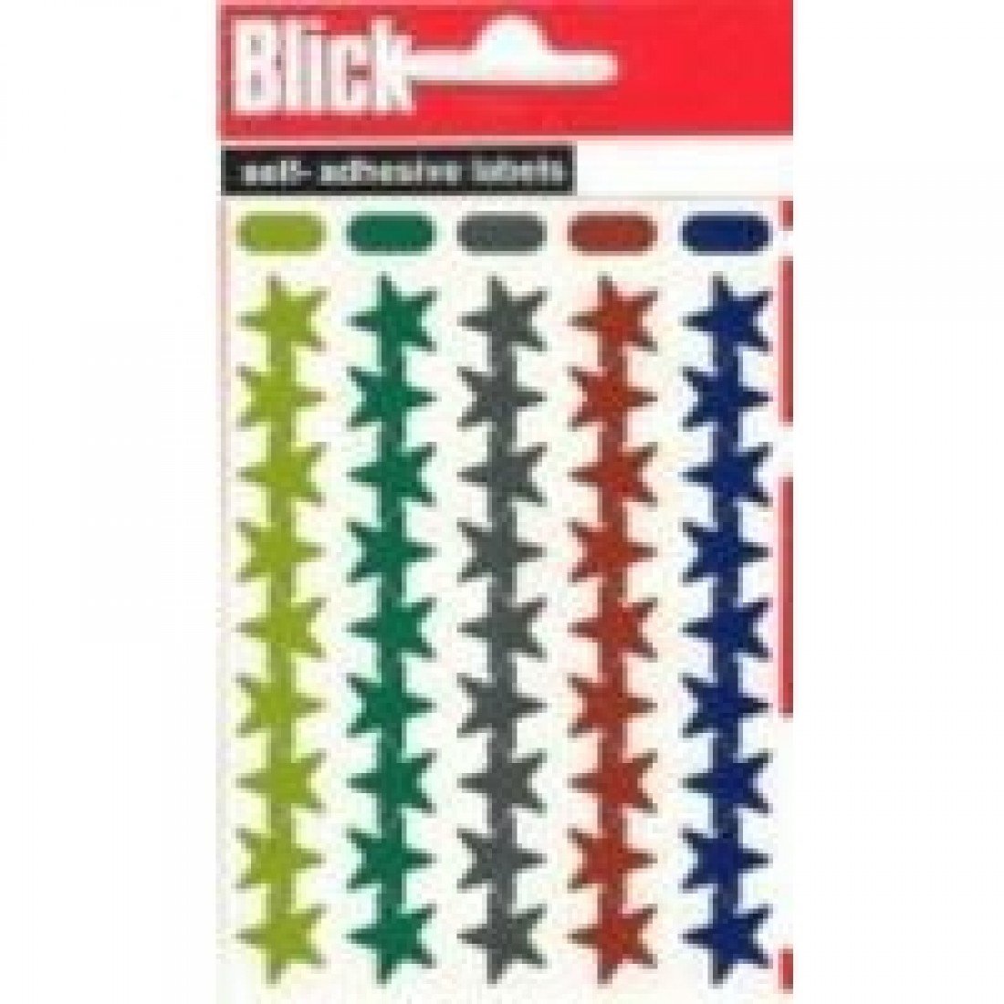 Blick RS02615 14mm Metal Star Label - Assorted