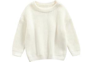 YOKJZJD Infant Toddler Baby Girl Boy Knit Sweater Warm Sweatshirt Long Sleeve Shirt Tops Knitted Fall Winter Clothes