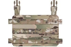 GYDEHUTJ Molle Placard Hoop and Loop Front Flap Hanging Panel for Tactical Chest Rig Huntting Vest Plate Carriers, Multicam, 