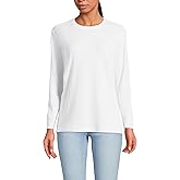 Lands' End Women's Long Sleeve Cotton Interlock Crew T-Shirt