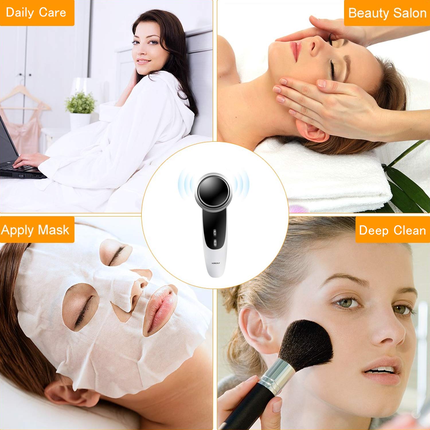 Facial Massager Device for women, Portable Facial Firming Massage Tool for Wrinkle Removal Anti Aging Skin Tightening Rejuvenation Face Beauty Kit: Beauty