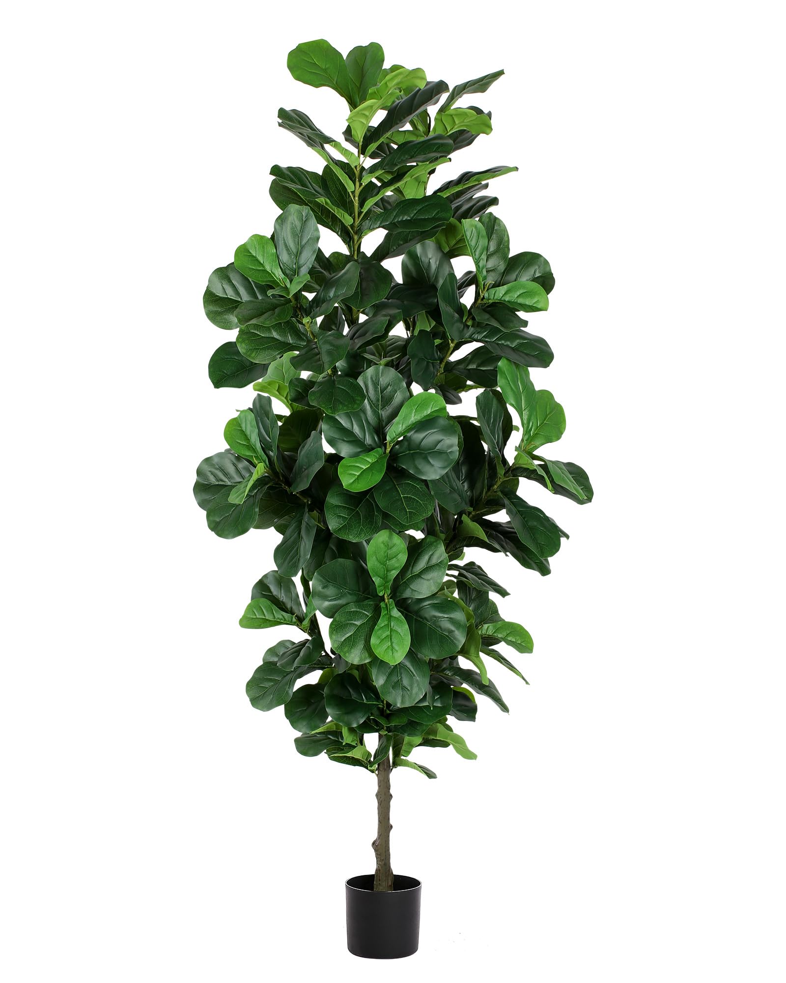 FLOWORLD Fiddle Leaf Fig Tree 7ft Tall Artificial Tree in Plastic Pot Fake Ficus Lyrata Plants with 184 Decorative Fiddle Leaves Faux Fig Trees for Home Office Living Room Decor Indoor Outdoor Image