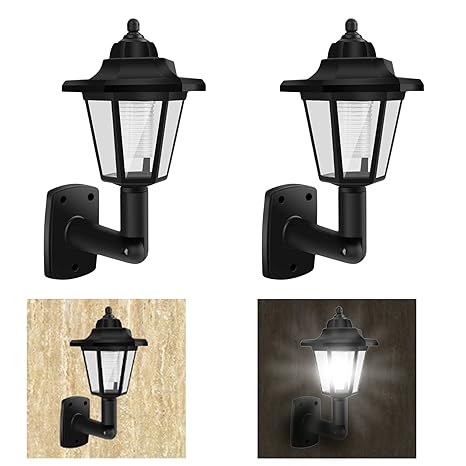 Amazon Com 2 Pack Of Solar Powered Vintage Wall Lights Outdoor