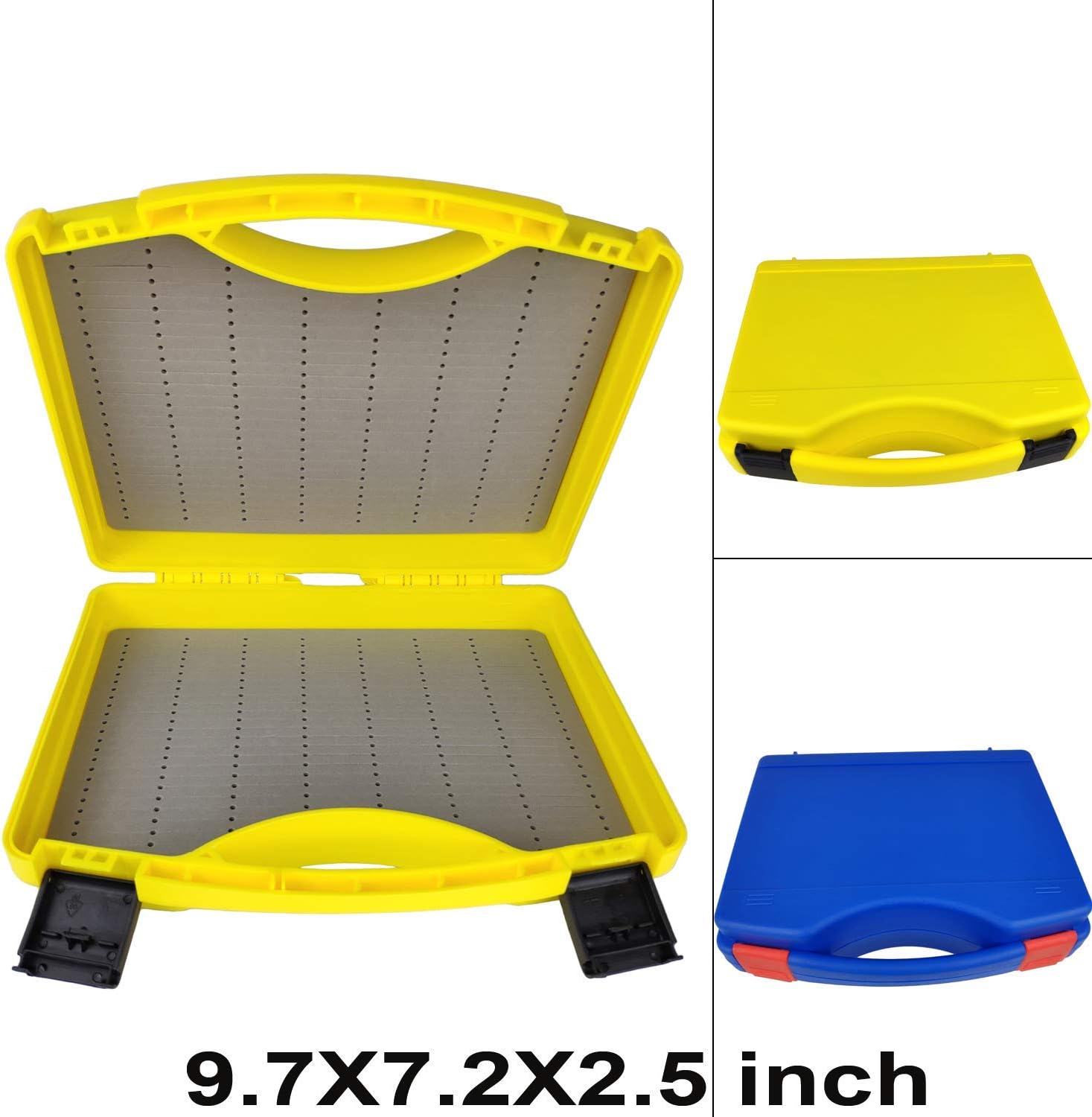 Riverruns Streamer Fly Box SF-I Click Lock Large Streamer Fly Box 9.5X7X2.5 inch/242X180X64mm Fly Fishing (Yellow)