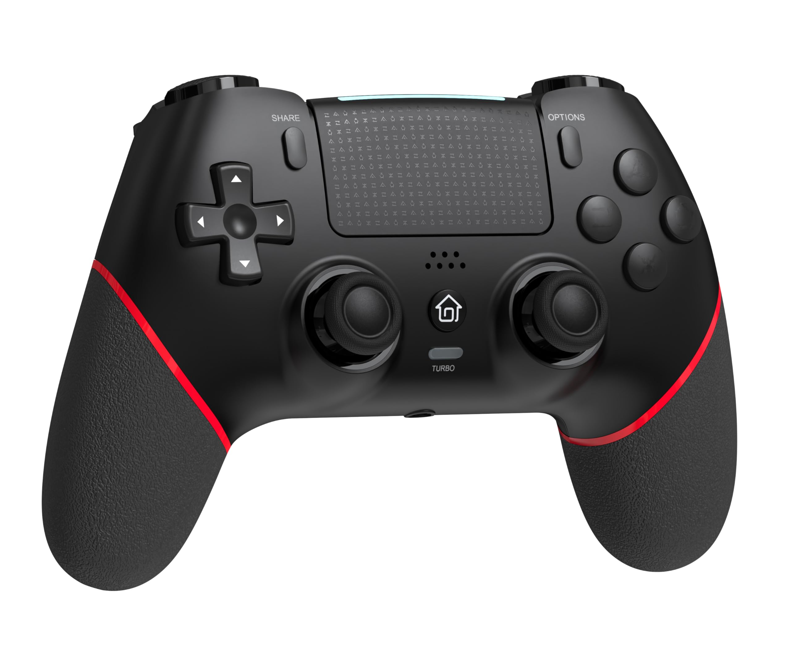 Photo 1 of Wireless Controller with Hall Joystick for PS4,Pro,Slim - Wireless Controller with Built-in Speakers/Precise Joysticks/Turbo/Advanced Buttons Programming, and 1000mAh Rechargeable Battery (Black Red)
