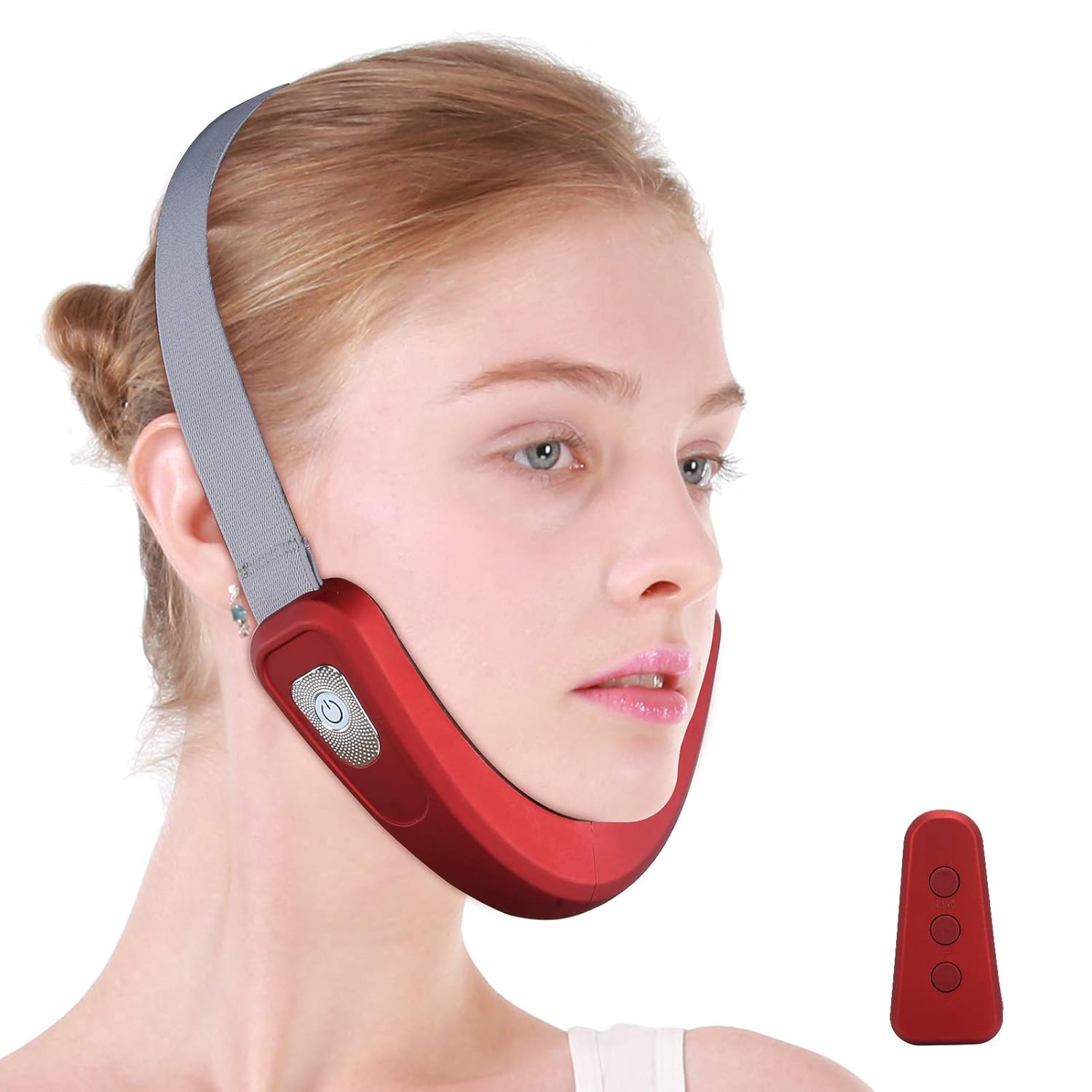Face‑Lifting Device Electric V‑Face Machine Slimming Vibration Double‑Chin Reducer with Remote Control