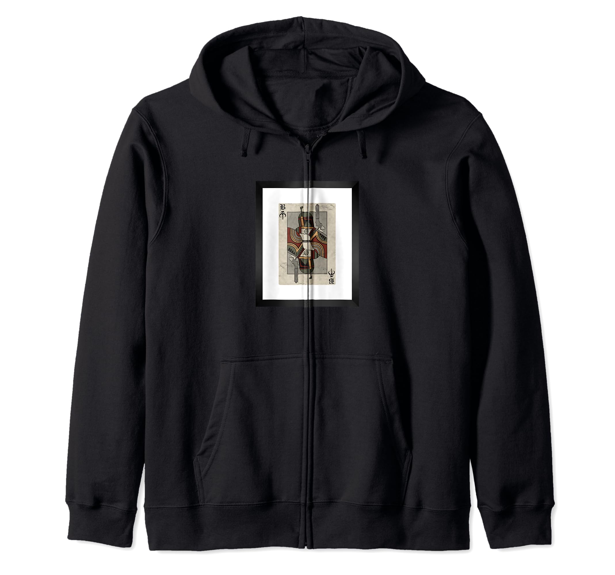 Star Wars Boba Fett Playing Card Zip Hoodie