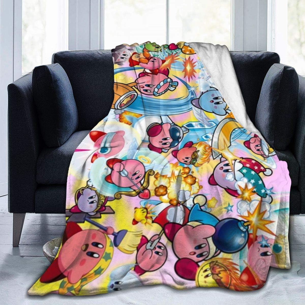 Dametul Novelty Fleece Bed Blankets, Kirby's Adventure Game