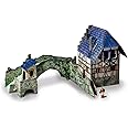 UMBUM Medieval Paper Miniature Bridge with Figures (1:24 Scale) for Adults & History Enthusiasts