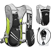 Hydration Backpack，Running Vest for Women Men, Lightweight Breathable Reflective Running Pack with 1.5L Water Bladder Adjustable Chest Straps for Running, Marathons, Cycling, Hiking, Trail Vest