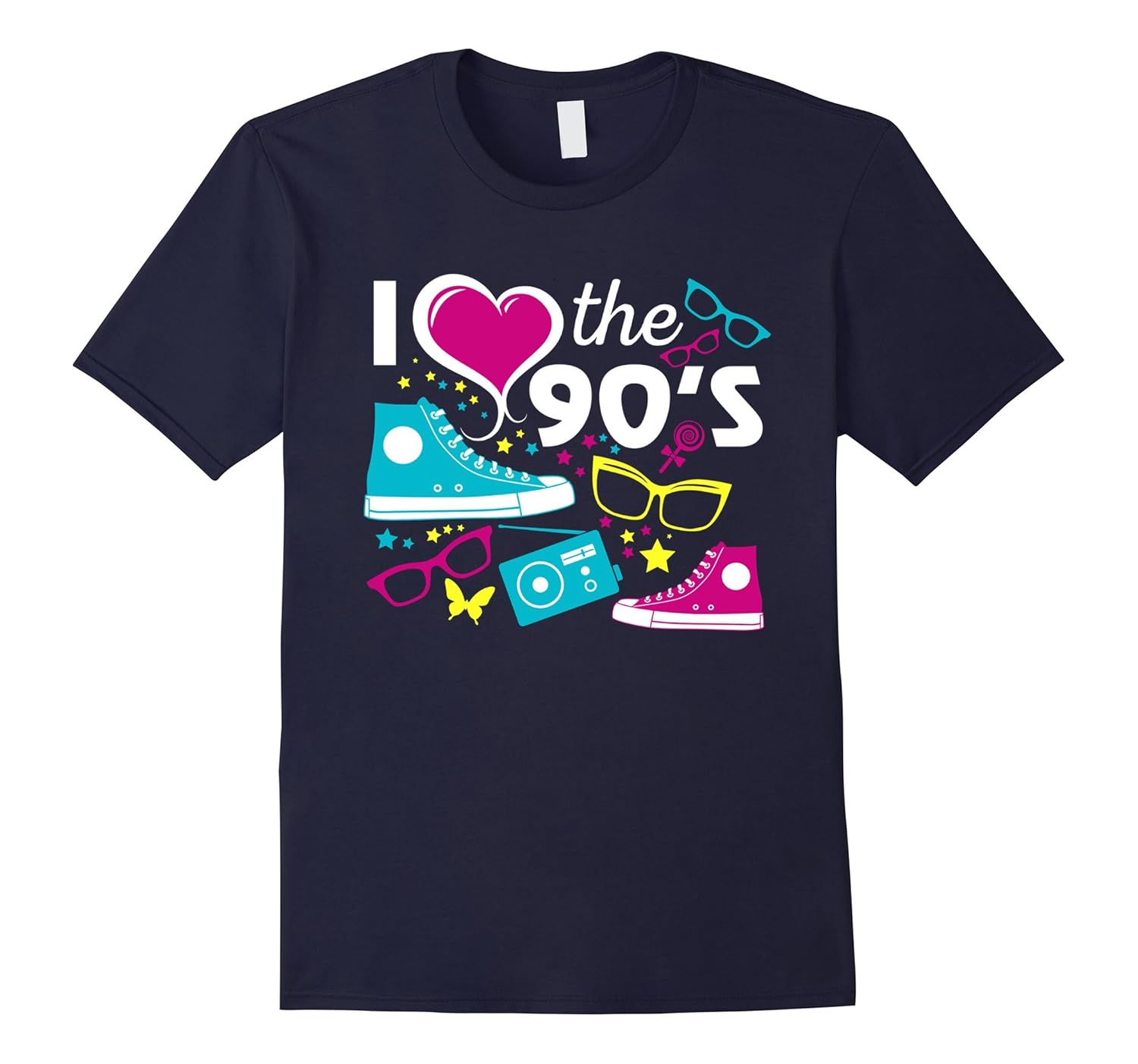 Womens Love 90s Eighties T Shirt Teevkd