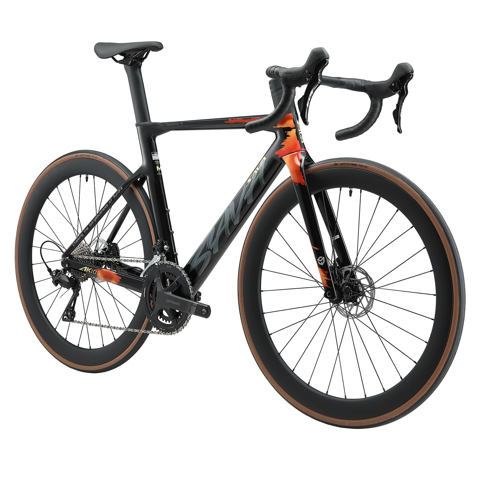SAVADECK Carbon Fibre Road Bike, Hydraulic Oil Disc