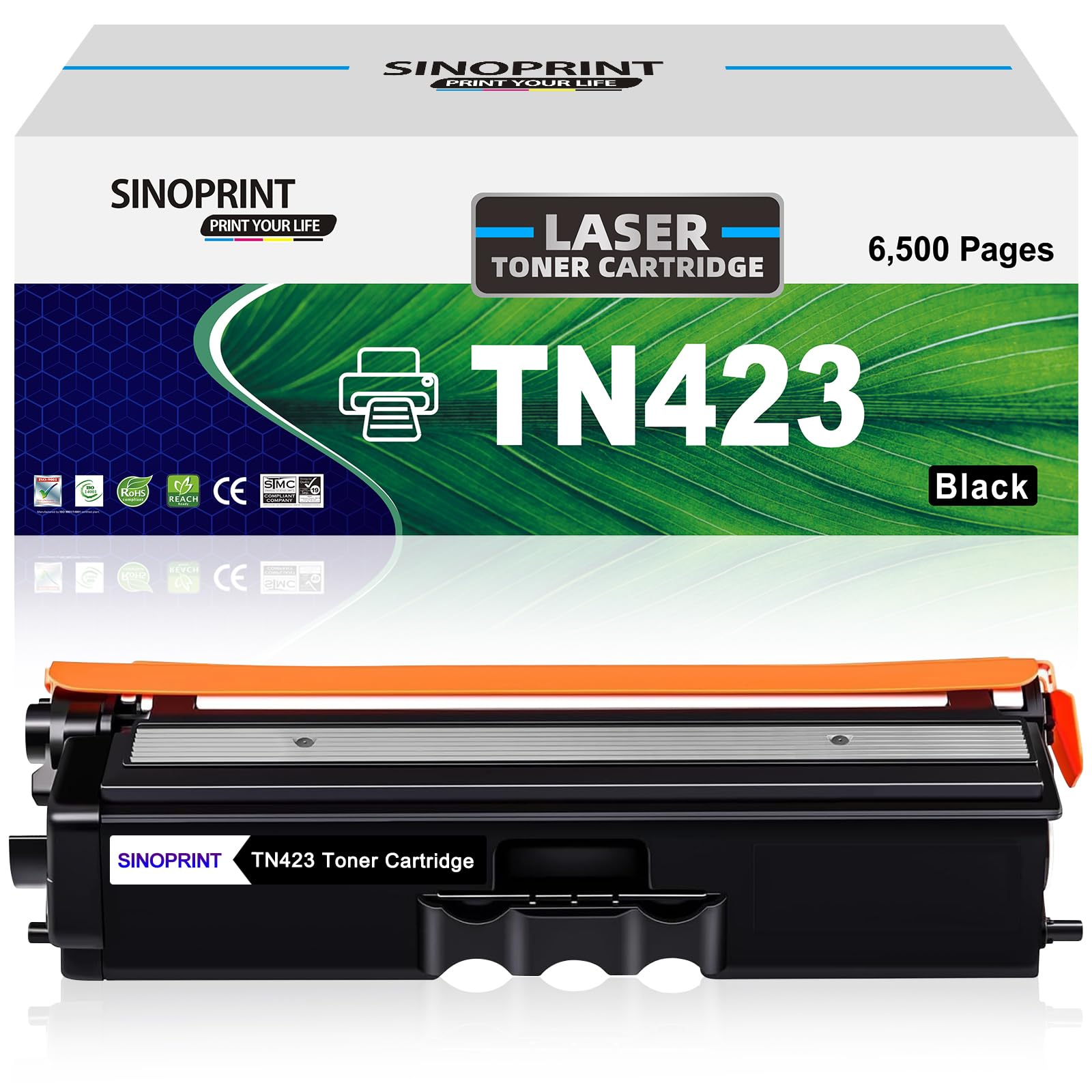 SINOPRINT TN423 Black Toner Compatible with Brother TN423 TN421 TN 423 TN 421 for Brother MFC-L8690CDW Toner Cartridges Black for HL-L8260CDW DCP-L8410CDW HL-L8360CDW MFC-L8900CDW