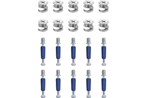YAAYII Cam Locks for Furniture Eccentric Wheels, 15 x 13mm Furniture Cam Lock Fasteners Compitable with IKEA Hardware Parts, Repair Spare Parts Nut & Bolt Assortment Sets (15x13mm 10Sets)
