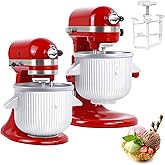 Ice Cream Maker Attachment for KitchenAid Mixers, Fits KitchenAid 4.5/5QT & 6QT Stand Mixers, Frozen Ice Cream & Sorbet Gelat