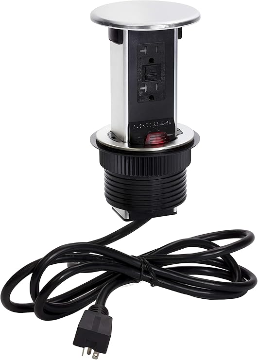 Lew Electric Pur20 S Round Countertop Pop Up 20 Amp Receptacles