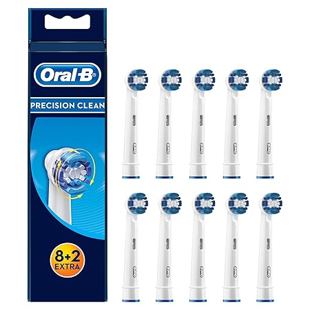 Oral-B Precision Clean Aufsteckbürsten, Umschließt jeden Zahn einzeln für eine optimale Reinigung, 8+2 Stück