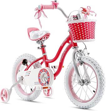 Amazon Royalbaby Stargirl 女の子用自転車 16インチ ピンク 12 Inch With Training Wheels Pink スポーツ アウトドア