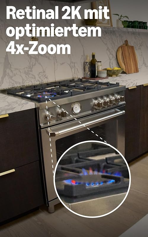 Innenkamera Plus (Indoor Camera Plus, neueste Generation), für dein Zuhause oder Unternehmen, Sicherheitskamera mit Netzstecker, Retinal 2K, 4x-Zoom, manuelle Objektivabdeckung