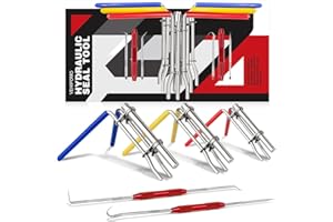 VEHIFOMO 5 Pcs Hydraulic Seal Installation Tool Kit, Hydraulic Cylinder Piston Repair Seal Tools, U-Cup Rod Seal Installation Tool Kits, Upgraded Seal Twistor Install Tool Set with Pick and Hook Set