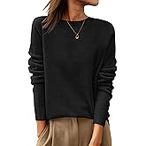 ANRABESS Womens 100% Wool Sweaters Crewneck Long Sleeve Work Business Casual Basic Sweater Tops 2025 Fall Outfits