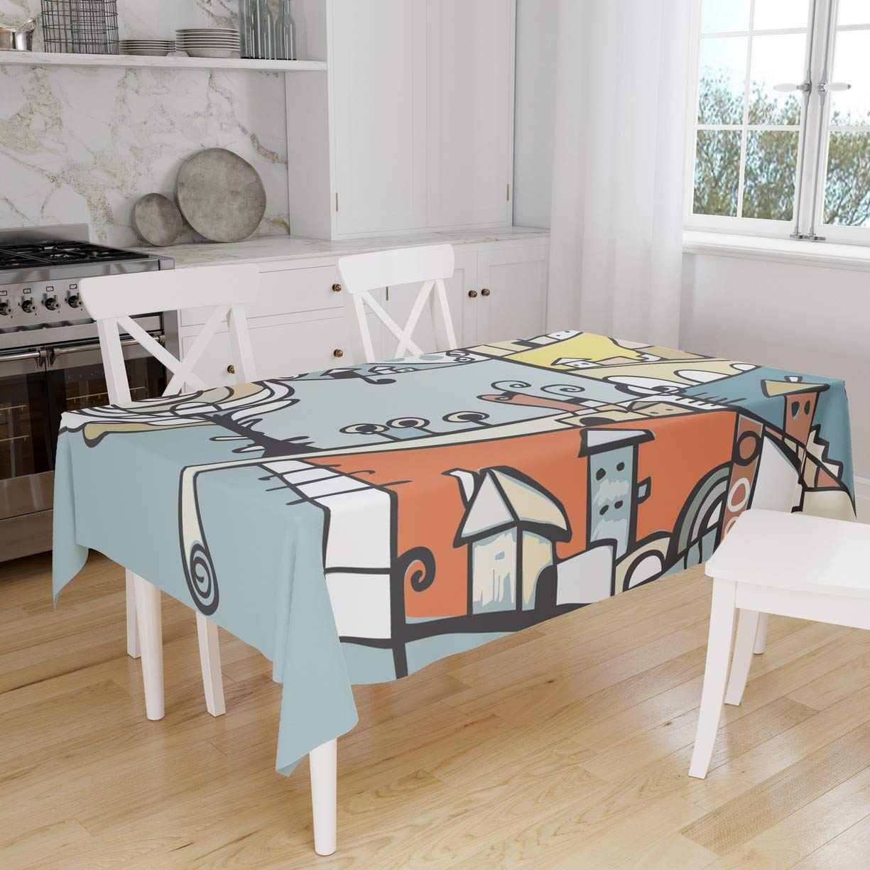 Bonamaison Kitchen Decoration, Tablecloth, 140cm x 160cm - Designed and Manufactured in Turkey