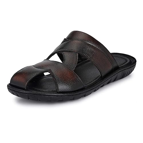Men's Leather Flip Flops Thong Sandals