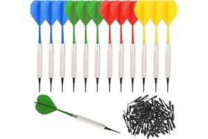 Helonge Soft Dart, 12 Pcs Dart with Plastic Soft Tip Points for Dartboard