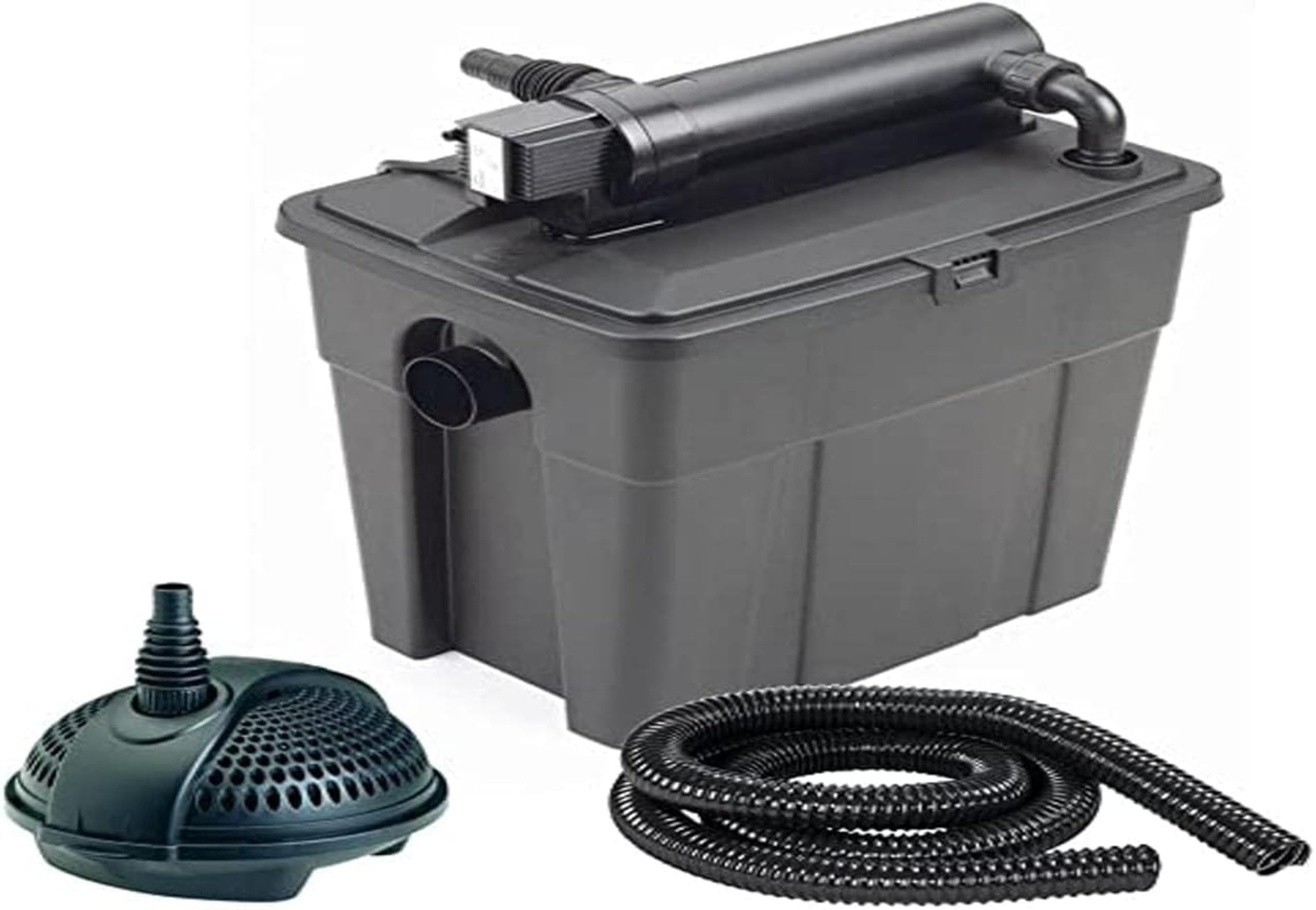 Pontec MultiClear Set 8000 - Complete Pond Filter with UV Light, 2,500 Litre Per Hour Pond Pump, and Multi-Chamber Filter - for Ponds Up to 8,000 litres Without Fish