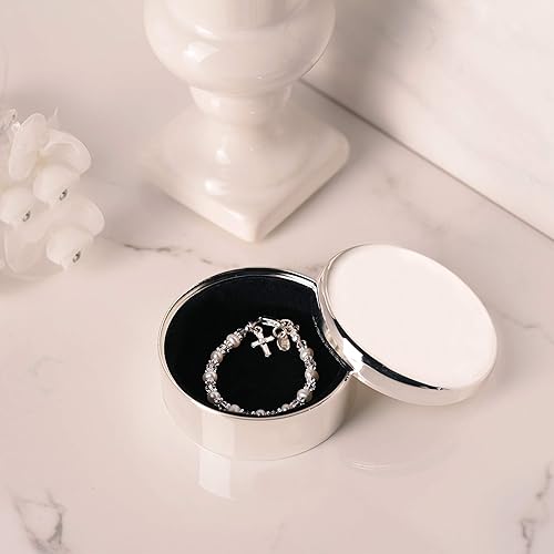 Cherished Moments Personalized Small Round Jewelry Box Baby
