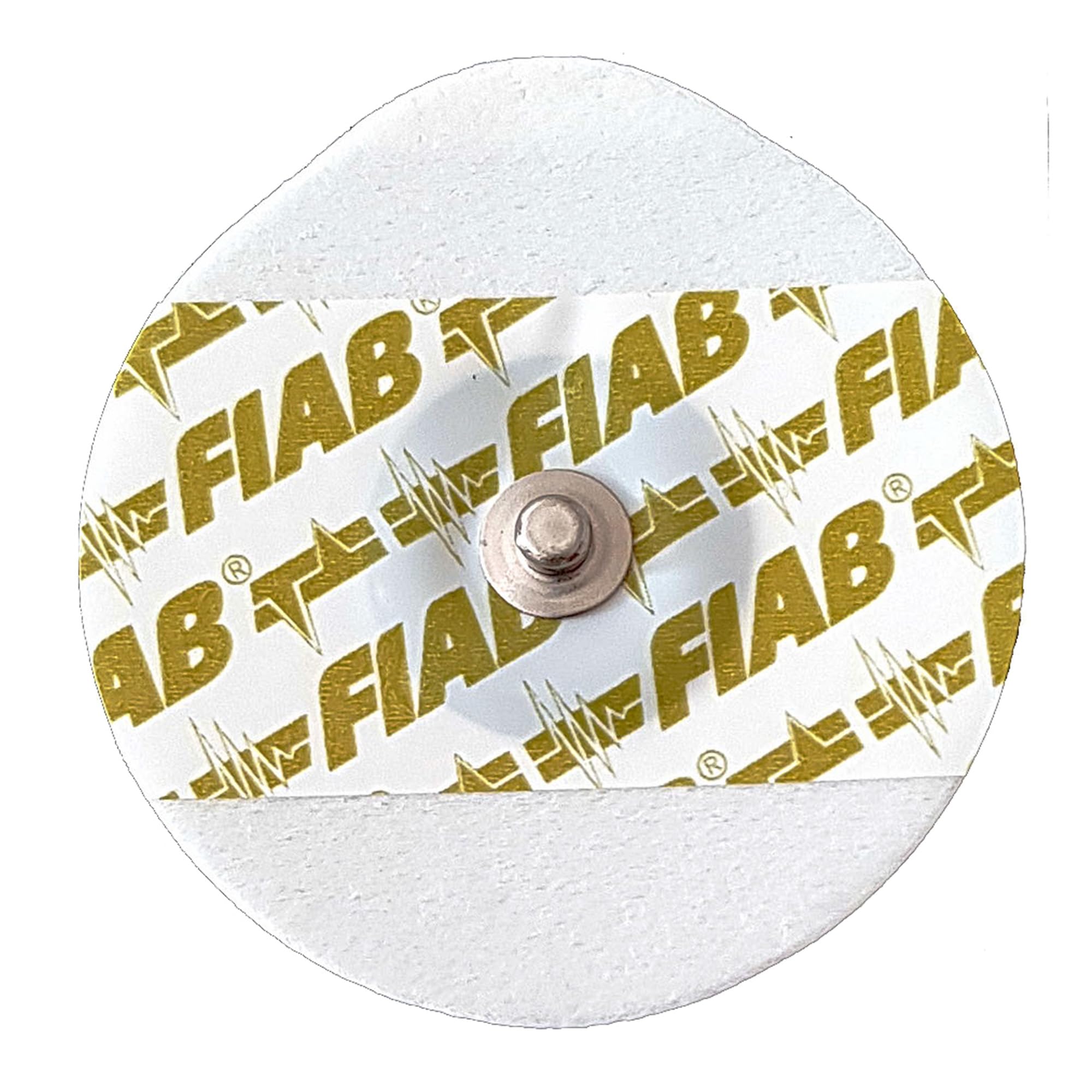 Fiab - Universal Disposable ECG Electrodes, Made of Foam, Oval Shape, 48x50 mm, Adults, 1 Pack of 50 electrodes.