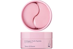 TEREZ & HONOR Peptide Collagen Under Eye Patches - 60 Korean Firming, Glowing & Hydrating Hydrogel Mask for Puffy Eyes, Dark Circles, Wrinkles, Fine Lines, Undereye Bags - Anti-Aging Eye Gel Pads