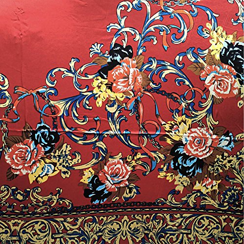 2 PCS Women's Large Satin Square Silk Feeling Hair Scarf 35 x 35 inches