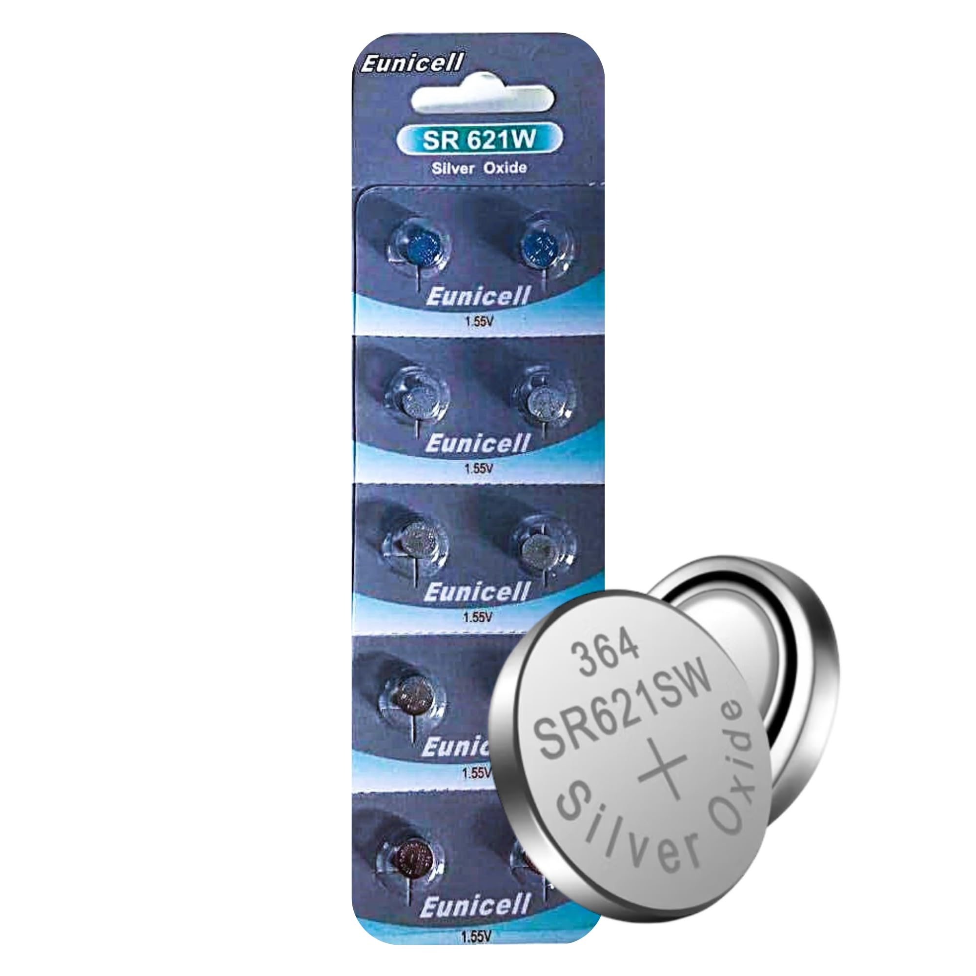 364 Silver Oxide Watch Batteries (10 pack) sr621sw 1.55v