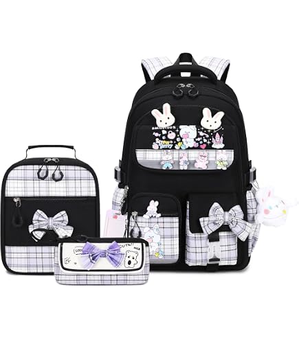 Amazon.com | Cyxunand Cute Bunny Backpack,Kawaii School 