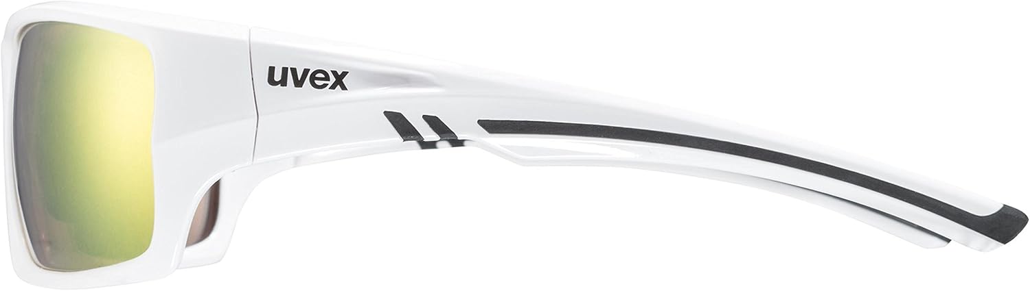uvex Sportstyle 222 Pola - Sports Sunglasses for Men and Women - Polarized Lenses - Comfortable & Non-Slip - White/Yellow - One Size - Image 4