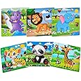 Puzzles for Kids Ages 3-5 Toddler Puzzles Set 20 Piece Wooden Jigsaw Puzzles for Toddler Children Learning Puzzles Set for Bo