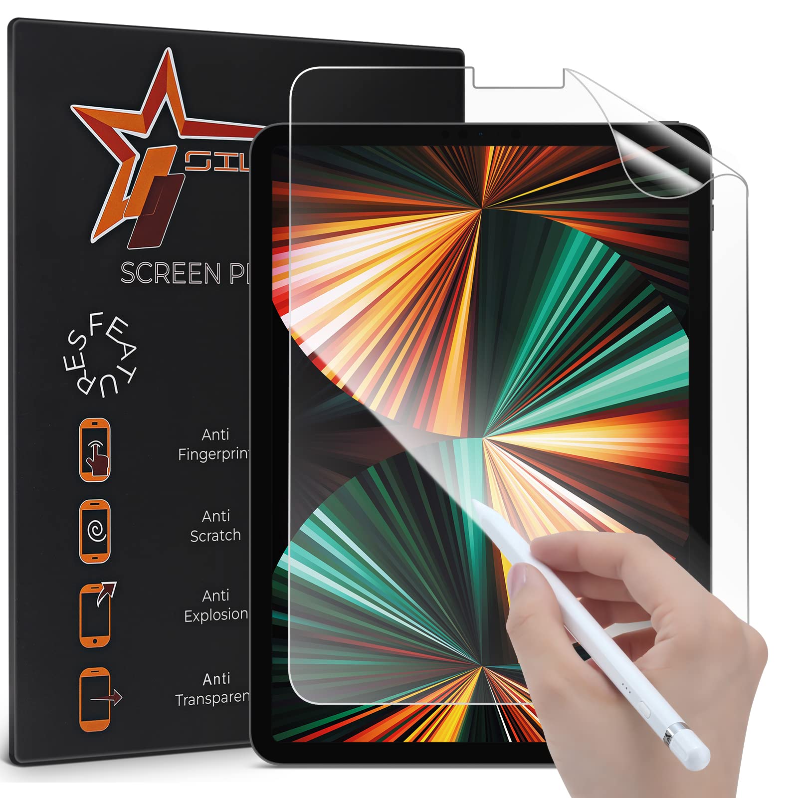 SILCOSTAR Paper film Screen Protector-Drawing & Writing- For iPad Pro 12.9" (2018)-Ultra HD Clear Paper Screen Protector Guard Cover For Apple iPad Pro(12.9" 3rd Generation (2018)